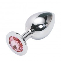 Анальная пробка Anal Jewelry Plug Silver Pink M