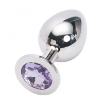 Анальная пробка Anal Jewelry Plug Silver Purple L
