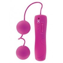 Два фиолетовых вагинальных шарика с вибрацией