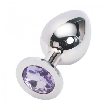 Анальная пробка Anal Jewelry Plug Silver Purple M
