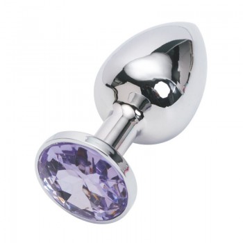 Анальная пробка Anal Jewelry Plug Silver Purple S
