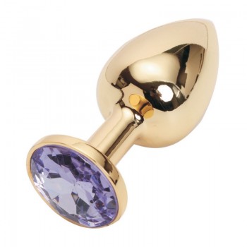 Анальная пробка Anal Jewelry Plug Gold Purple S
