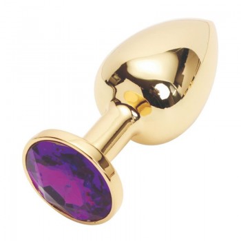 Анальная пробка Anal Jewelry Plug Gold Violet S
