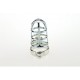 Мужской пояс верности серебристый диаметр запорного кольца 4,5 см.