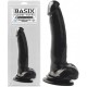 Фаллоимитатор с мошонкой на присоске Basix Rubber Works 9" Suction Cup Thicky Black